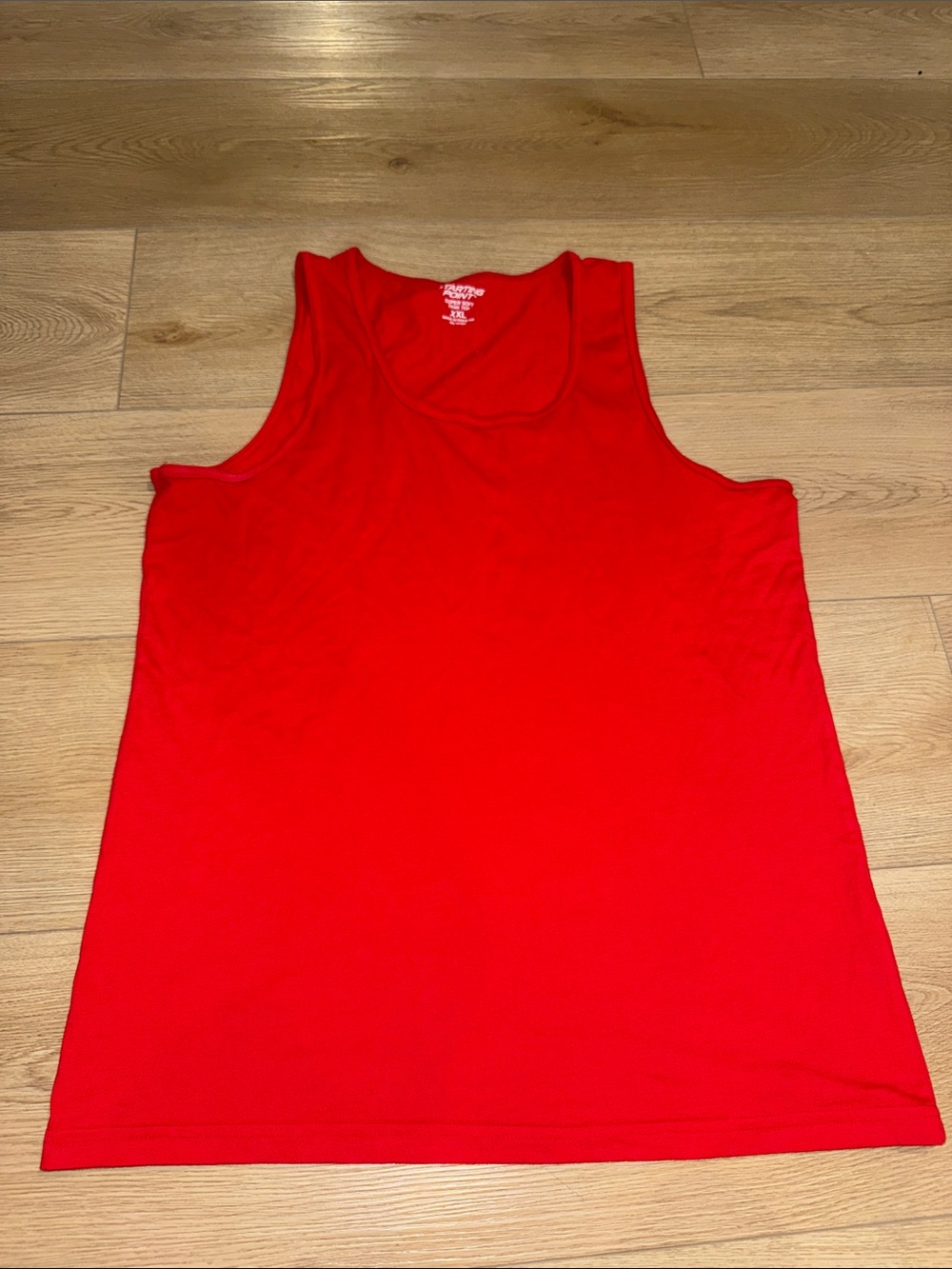 MENS Red Scoop Neck Tank Top by